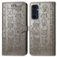 Чехол Embossed Cat and Dog для Samsung Galaxy A17 / A175 книжка кожа PU с визитницей серый - изображение 4