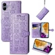 Чохол Embossed Cat and Dog для Samsung Galaxy A06 / A065 книжка шкіра PU з візитницею фіолетовий - зображення 1