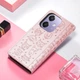 Чохол Embossed Cat and Dog для OPPO A3 / CPH2669 книжка шкіра PU з візитницею рожеве золото - зображення 5