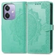 Чехол Vintage для OPPO A3X / CPH2641 книжка кожа PU с визитницей бирюзовый - изображение 7