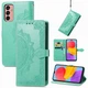 Чехол Vintage для Samsung Galaxy A16 / A165 книжка кожа PU с визитницей бирюзовый - изображение 1