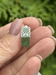 Серьги серебряные с эмалью Вышиванка зелёные А046сз - изображение 5