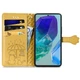 Чохол Embossed Cat and Dog для Samsung Galaxy A17 / A175 книжка шкіра PU з візитницею жовтий - зображення 2