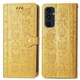 Чохол Embossed Cat and Dog для Samsung Galaxy A17 / A175 книжка шкіра PU з візитницею жовтий - зображення 4