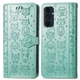 Чохол Embossed Cat and Dog для Samsung Galaxy A17 / A175 книжка шкіра PU з візитницею м'ятний - зображення 4