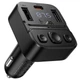 Автомобільний зарядний пристрій FM модулятор HOCO E87 Delta 35W (1USB-A/1C) (Black) (232686) - зображення 1