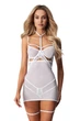 Сорочка прозора з трусиками Obsessive ARROWEL CHEMISE & thong Білий L/XL - зображення 1