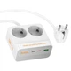Сетевой удлинитель HOCO AC27 Descanso 2 метра c 2 розетками + 2 × USB-C/ 1 × USB-A White - изображение 1