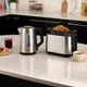 Тостер Russell Hobbs Heaton, корпус из пластика и металла, 800 Вт, поддон для крошек, решетка для подогрева, Нержавеющая сталь/Черный (27390-56) - изображение 8