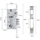 Врезная часть замка SEVEN LOCK 6085 Gray межосевая 60 мм баксет (6085 Gray) - изображение 2