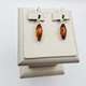 Сережки серебряные с янтарем 3,52 г - изображение 2