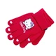 Перчатки детские с начесом Hello Kitty 5-7 года осень красный - изображение 2