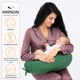 Подушка для беременных и кормления MirSon №5015 Color Line 17-0612 Stripe Emerald 30х170 см (2200010969757) - изображение 3