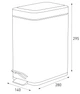 Мусорное ведро с плавным закрытием прямоугольное Zerix Sansa-TC0105 Black 5 л цвет черный (ZX5894) - изображение 3