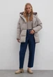 Подовжений пуховик жіночий oversize Finn Flare FWB11024-602 бежевий M/L - зображення 1