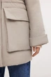 Зимняя женская парка oversize Baon B0424503-702 бежевая S - изображение 7