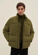 Короткий мужской стеганый пуховик Finn Flare FAD21013-904 хаки XL - изображение 1