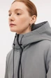 Демисезонная женская парка с поясом Baon B0324501-202 серая 2XL - изображение 5