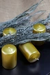 Свічка стовпчик (циліндр) Bispol 7 годин 4штуки Золотий - зображення 2