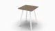 Табурет Ferrum-decor 430x320x320 Білий метал ДСП Дуб Сонома Трюфель 16 мм (FRD-104644) - изображение 1