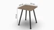 Табурет Ferrum-decor 430x320x320 Чорний метал ДСП Дуб Сонома Трюфель 16 мм (FRD-104641) - изображение 3