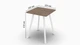 Табурет кухонный Ferrum-decor 430x320x320 Белый металл ДСП Дуб Сонома Трюфель 16 мм (FRD-104644) - изображение 3