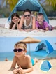 Палатка пляжная двухместная самораскладывающаяся закрытая синяя (10299bl) - изображение 3