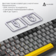 Ігрова дротова механічна клавіатура Ajazz AK820 MAX Magnetic switches-Black-Gray-Yellow-RGB - зображення 4