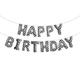 Фольговані Надувні Кульки Happy Birthday Гонка Чорно-Білий - зображення 1