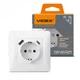 Розетка одинарна із заземленням з USB+USB-C біла VIDEX BINERA - зображення 1