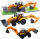 Zabawka LEAN Toys Duża Koparko-ładowarka rolnicza i budowlana ruchoma Żółta 24789 (5905991058397) - obraz 2
