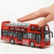 Іграшковий двоповерховий автобус City Tour Bus WY916A/1 — червоний з підсвіткою та звуком, 28 см - зображення 5