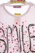 Футболка для девочки трикотажная Smile белая 128 см (32695) - изображение 3