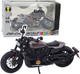 Zabawka LEAN Toys Motocykl chopper metalowy ze światłami i dźwiękami z szarymi elementami 1:12 Czarny 22617 (5905991049661) - obraz 2