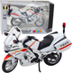 Zabawka LEAN Toys Motocykl metalowy ze światłami i dźwiękami z czerwono-żółtymi liniami 1:12 Biały 22609 (5905991049586) - obraz 2