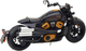 Zabawka LEAN Toys Motocykl chopper metalowy ze światłami i dźwiękami ze złotymi elementami 1:12 Czarny 22618 (5905991049678) - obraz 4