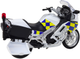 Zabawka LEAN Toys Motocykl policyjny metalowy ze światłami i dźwiękami Biały 1:12 22610 (5905991049593) - obraz 4
