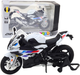 Zabawka LEAN Toys Motocykl S1000 sportowy metalowy ze światłami i dźwiękami 1:12 Biały 22625 (5905991049746) - obraz 2