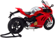 Zabawka LEAN Toys Motocykl sportowy metalowy ze światłami i dźwiękami 1:12 Czerwony 22612 (5905991049616) - obraz 4