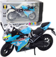 Zabawka LEAN Toys Motocykl sportowy metalowy ze światłami i dźwiękami 1:12 Niebieski 22615 (5905991049647) - obraz 2