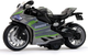 Zabawka LEAN Toys Motocykl sportowy z napędem pull-back ze światłem i dźwiękiem oraz z zielonymi pasami 1:12 Szary 12260 (5905214970369) - obraz 3