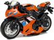 Zabawka LEAN Toys Motocykl z napędem frykcyjnym i dźwiękiem 1:14 Pomarańczowy 5960 (5908275997108) - obraz 3