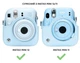Чохол Fujifilm INSTAX Mini 12/11 Case Sky Blue небесно блакитний для фотокамери миттєвого друку Instax Mini 12/11 - зображення 3
