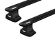 Багажник на гладкую крышу Thule Wingbar Evo Rapid Black для Mitsubishi Galant (mkVIII) 1996-2006; Proton Perdana (mkI) / Wira (mkI) 1993-2010 (TH 7112B-754-1049) - изображение 1