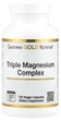 Комплекс трьох видів магнію/Triple Magnesium Complex, малат, цитрат і хелатний бісгліцинат, 120 вегетаріансь, для покращення сну, для серця та судин, California Gold Nutrition - зображення 1