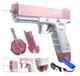 Водный Пистолет Электрический Water Gun Glock Аккумуляторный розово-белый - изображение 4