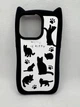 Гумовий чохол Cats для Apple iPhone 12 Pro Max / 13 Pro Max Чорно-білий - зображення 1