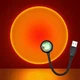 Ночник проектор Оранжево-жовтий USB лампа атмосфера заходу сонця - зображення 1