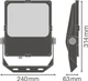 Прожектор світлодіодний LEDVANCE FL PFM 50W/4000K ASYM 55X110 BK 4058075353305 - изображение 3