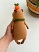 Амигуруми капибара с апельсином – вязаная игрушка 17 см - изображение 5